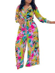 2024 Stylish Printed Long Sleeve Suit Set - Trendy Mix