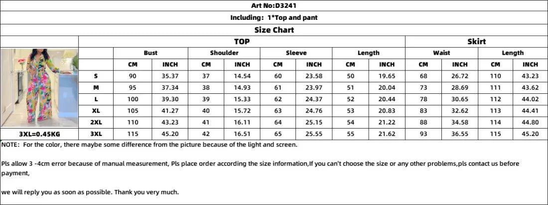 2024 Stylish Printed Long Sleeve Suit Set - Trendy Mix