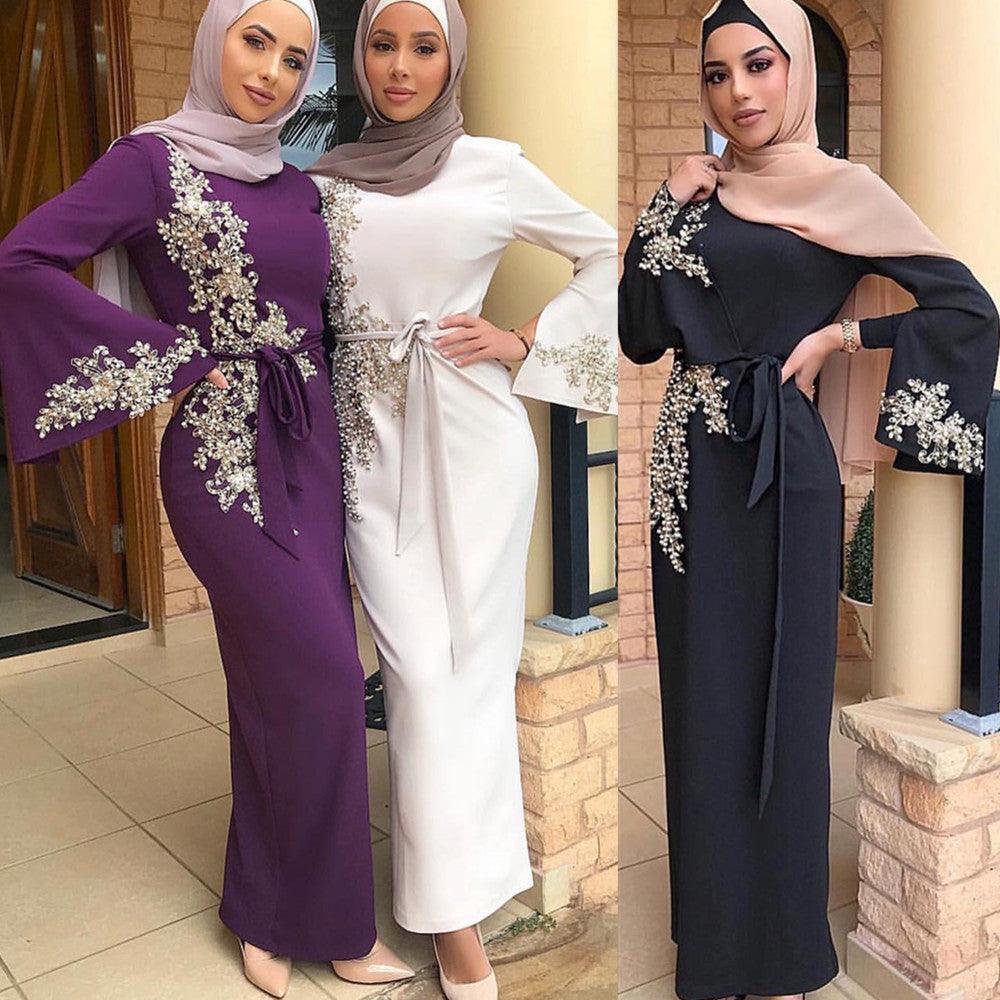 Embroidered Muslim Outfit - Trendy Mix