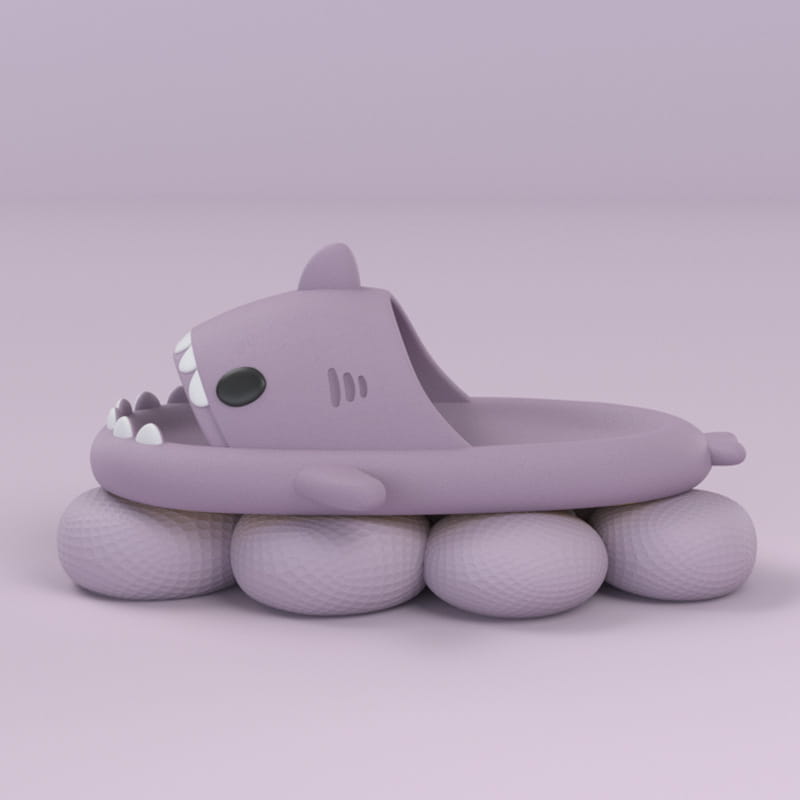 Adult’s Slippers Indoor Outdoor Funny Shark Cartoon