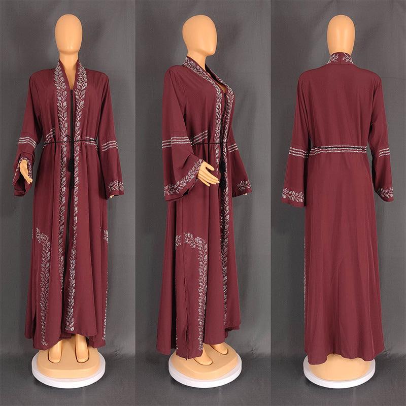 Elegant Women's Arabic Flare Robe - Trendy Mix