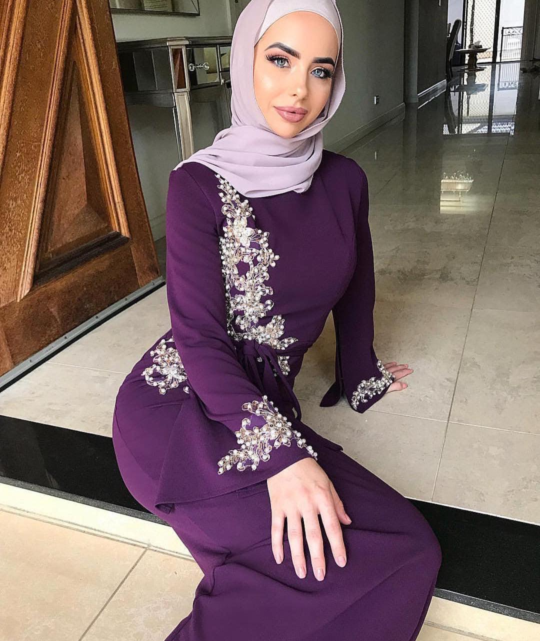 Embroidered Muslim Outfit - Trendy Mix