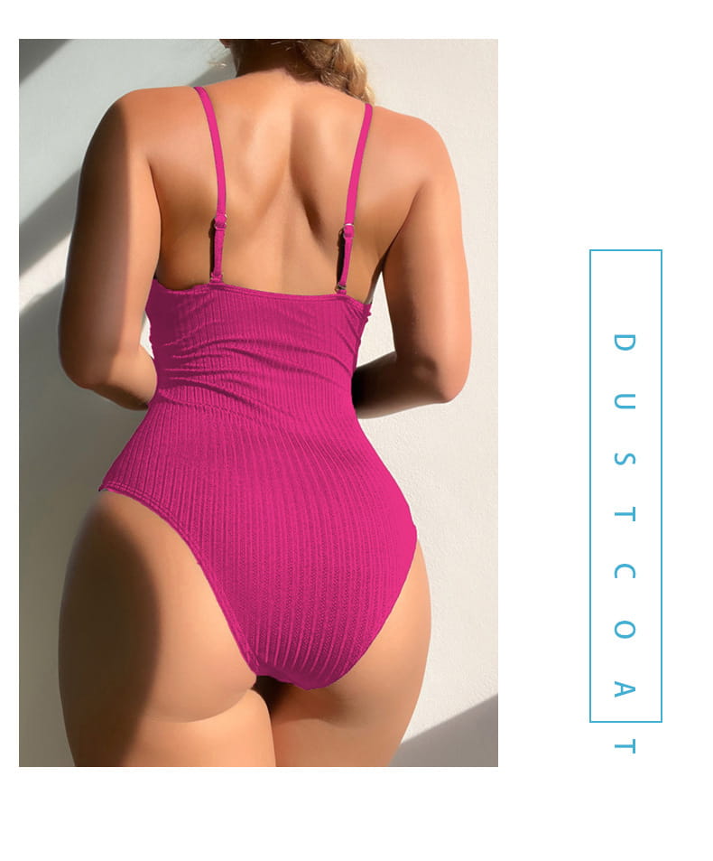 One-piece Fashion Pure Color Slimming Swimsuit