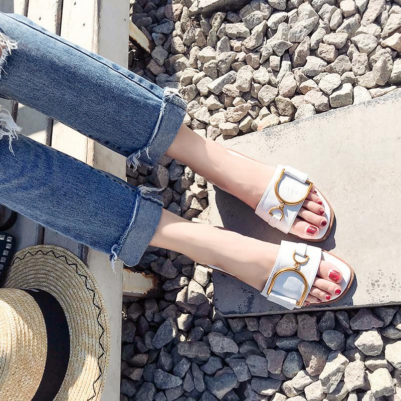 Women's Summer 2022 New Fashion All-matching Leisure Sandals Flat Shoes - Trendy Mix