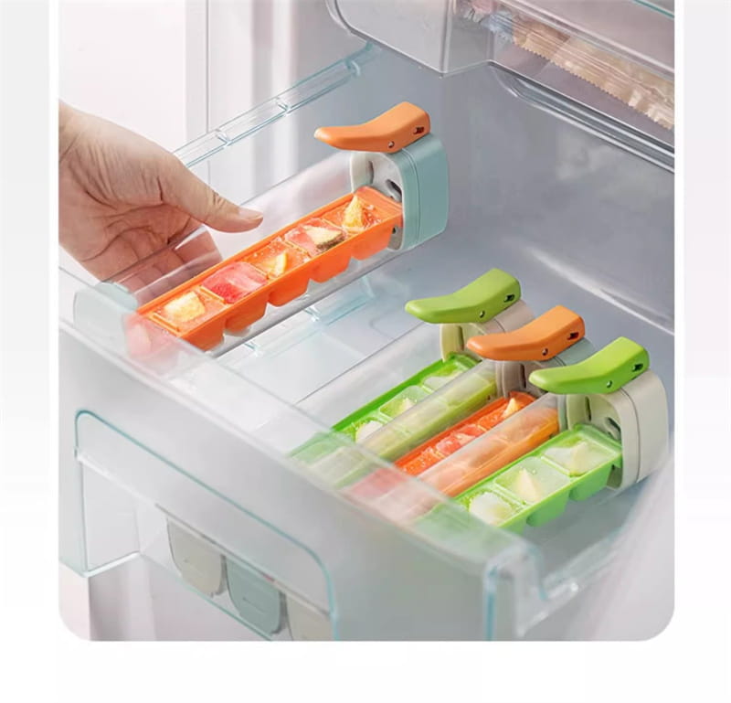 Ice Cube Mold Household Ice Maker Food Grade Press Ice Tray Ice Cube Maker Ice Tray Mold With Storage Box Kitchen Gadget