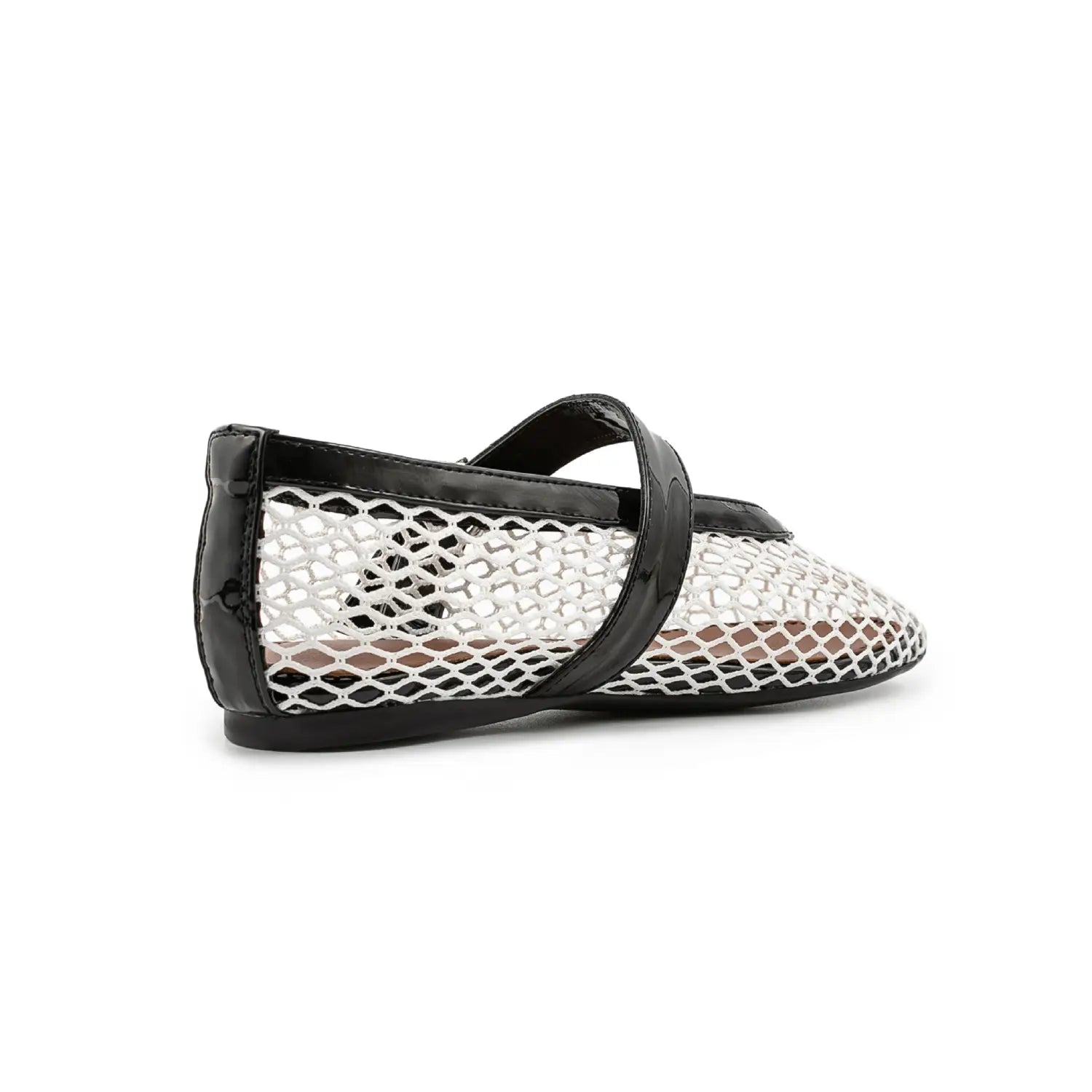 Mary Jane Mesh Ankle Buckle Ballet Flat Sandals