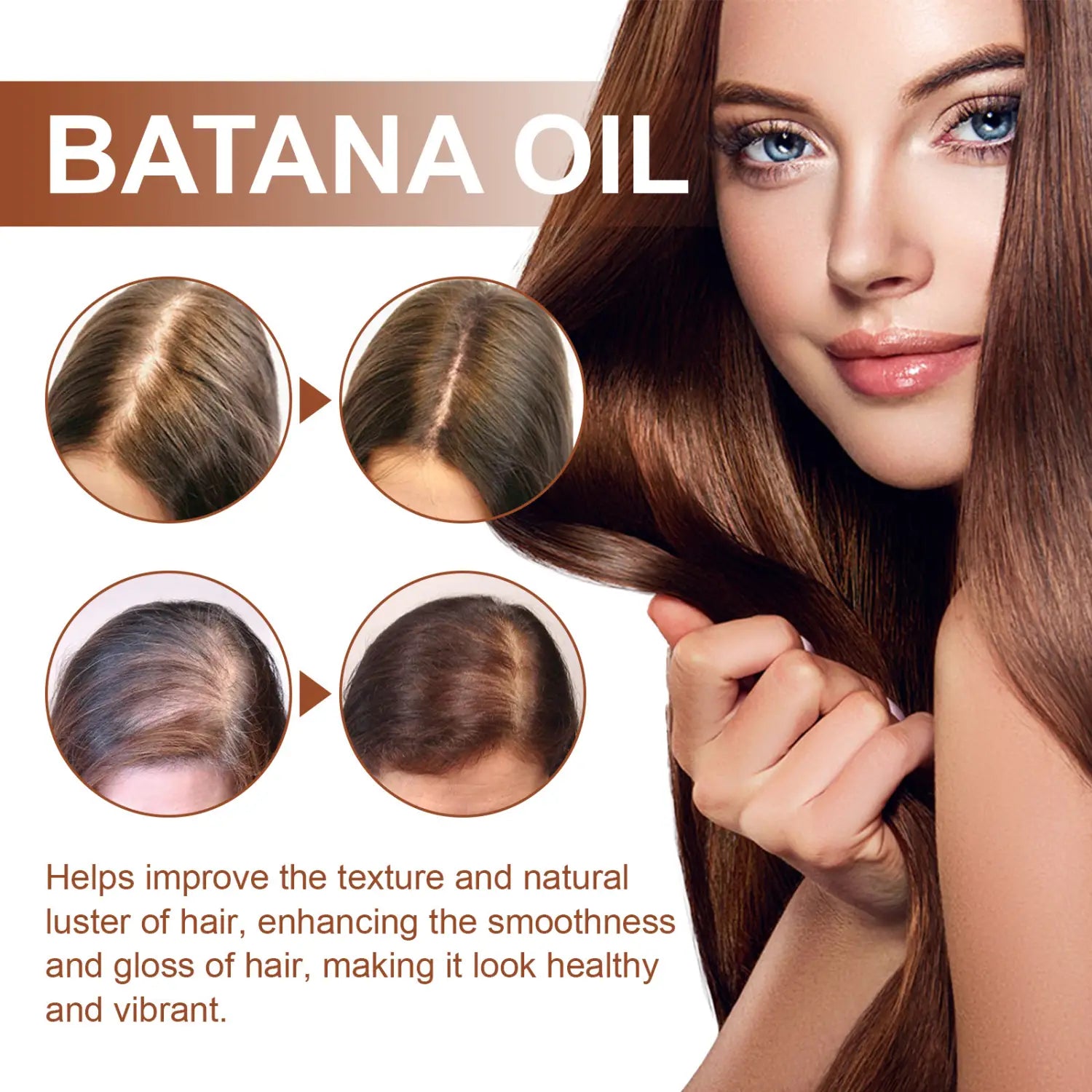 Hair Conditioner Pure Batana Oil Straightening Smoothing Hair Mask Anti Hair Loss Treatments Split Ends Damaged Fluffy