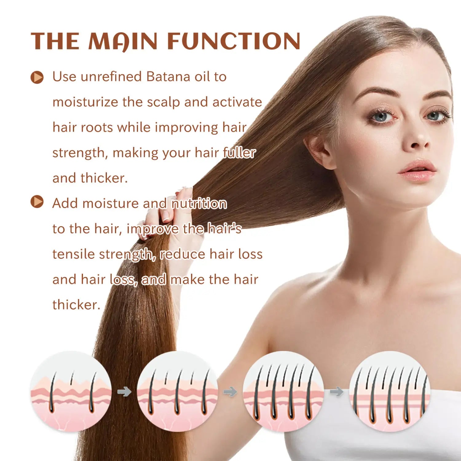 Hair Conditioner Pure Batana Oil Straightening Smoothing Hair Mask Anti Hair Loss Treatments Split Ends Damaged Fluffy