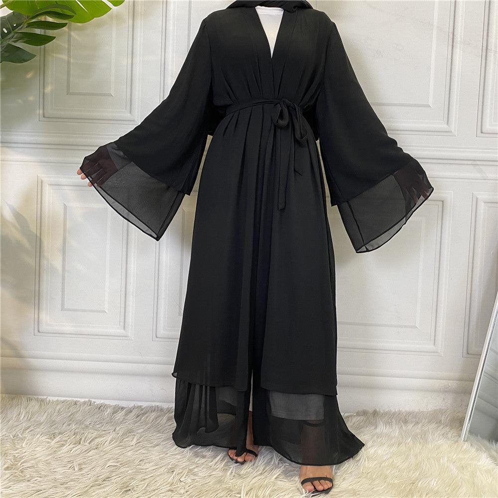 Chic Chiffon Cardigan Robe for Modest Fashion - Trendy Mix