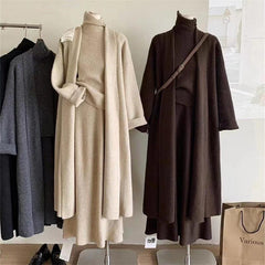 Turtleneck Vest Half-length Skirt Inner Three-piece Suit