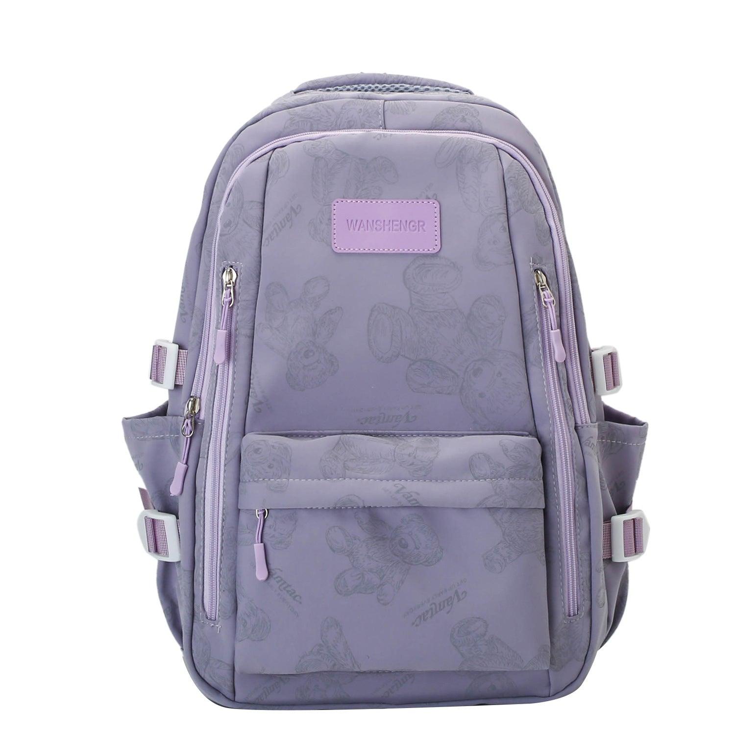 Bear Hug: Adorable Pattern Backpack Bag - Trendy Mix