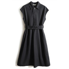 Ladies Cotton POLO Neck Short Sleeve Dress - Trendy Mix