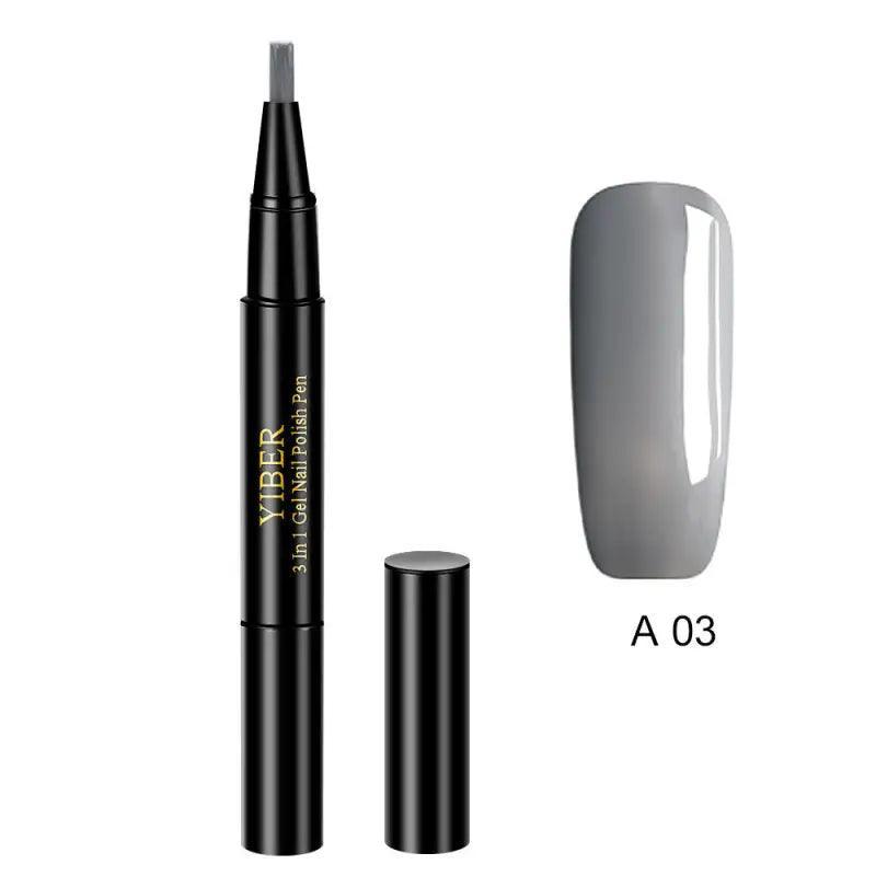 3 In 1 Gel Nail Varnish Pen Glitter One Step Nail Art Gel Polish Hybrid - Trendy Mix