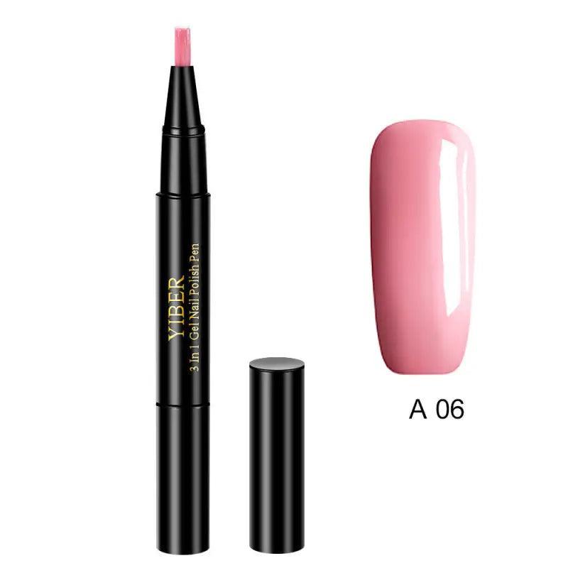 3 In 1 Gel Nail Varnish Pen Glitter One Step Nail Art Gel Polish Hybrid - Trendy Mix