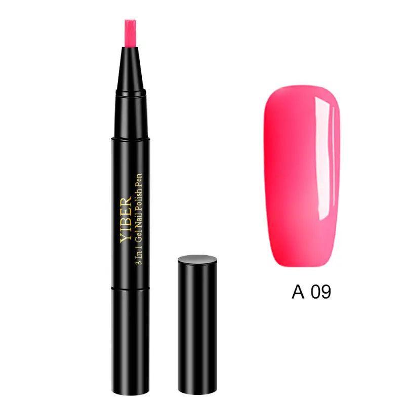 3 In 1 Gel Nail Varnish Pen Glitter One Step Nail Art Gel Polish Hybrid - Trendy Mix