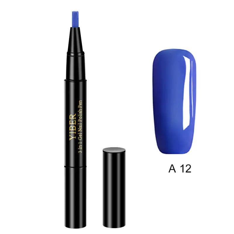 3 In 1 Gel Nail Varnish Pen Glitter One Step Nail Art Gel Polish Hybrid - Trendy Mix