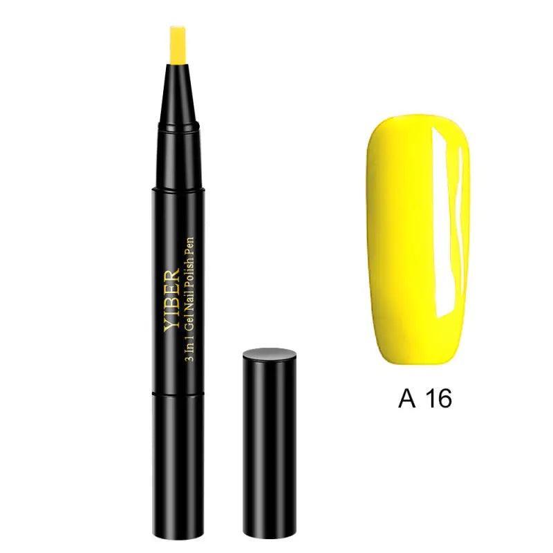 3 In 1 Gel Nail Varnish Pen Glitter One Step Nail Art Gel Polish Hybrid - Trendy Mix