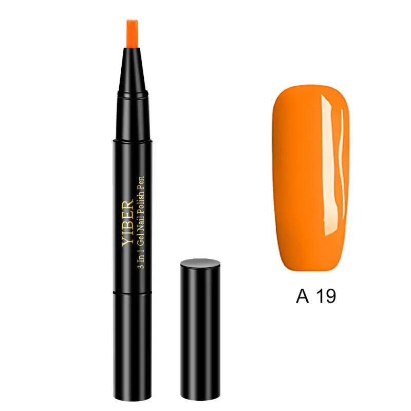 3 In 1 Gel Nail Varnish Pen Glitter One Step Nail Art Gel Polish Hybrid - Trendy Mix