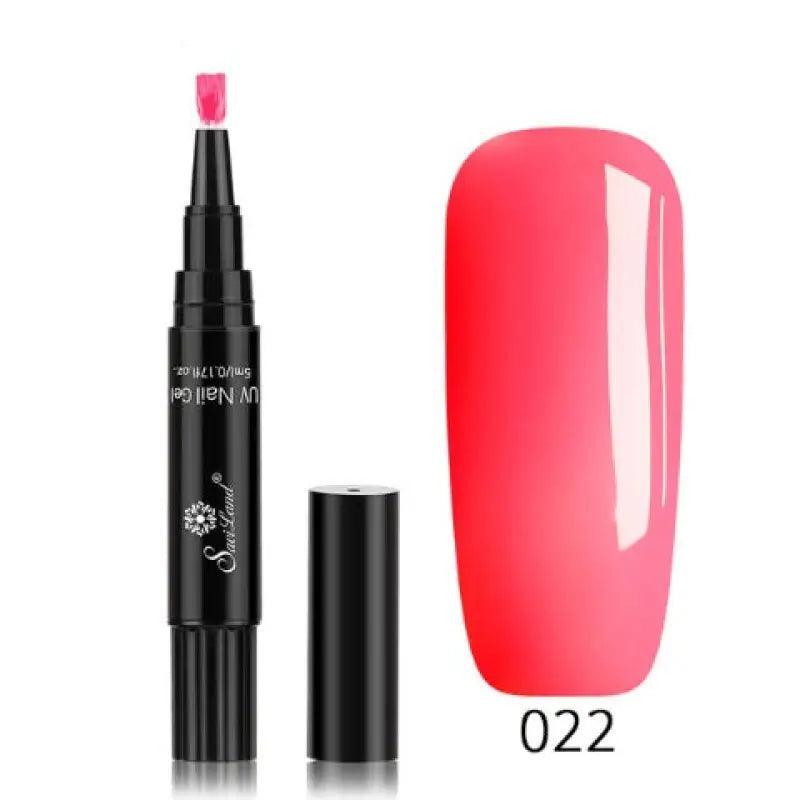 3 In 1 Gel Nail Varnish Pen Glitter One Step Nail Art Gel Polish Hybrid - Trendy Mix