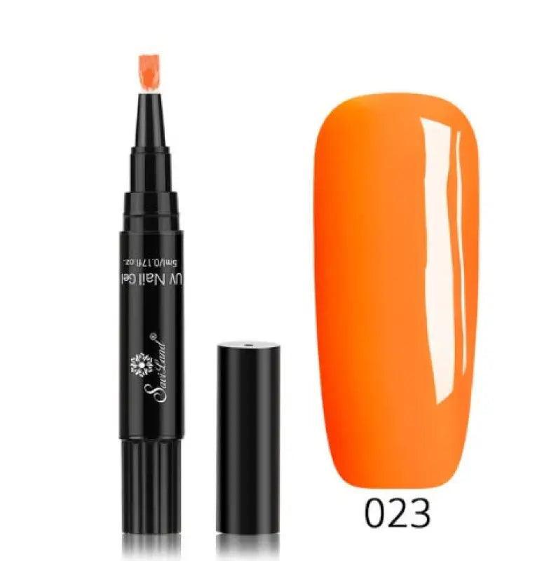 3 In 1 Gel Nail Varnish Pen Glitter One Step Nail Art Gel Polish Hybrid - Trendy Mix