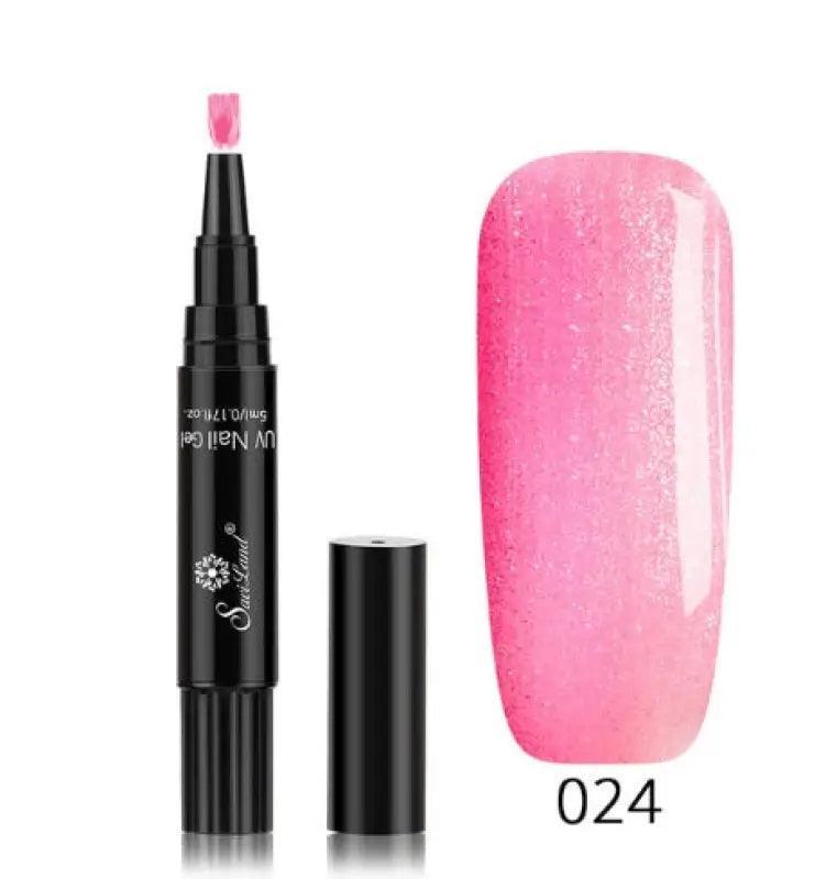 3 In 1 Gel Nail Varnish Pen Glitter One Step Nail Art Gel Polish Hybrid - Trendy Mix