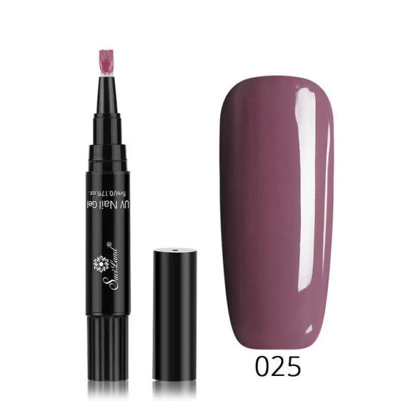 3 In 1 Gel Nail Varnish Pen Glitter One Step Nail Art Gel Polish Hybrid - Trendy Mix