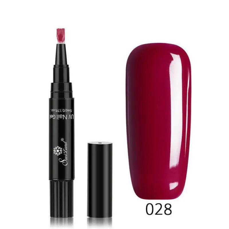 3 In 1 Gel Nail Varnish Pen Glitter One Step Nail Art Gel Polish Hybrid - Trendy Mix