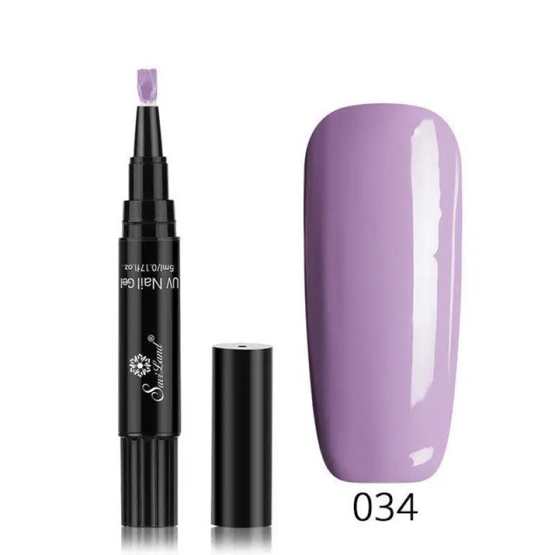 3 In 1 Gel Nail Varnish Pen Glitter One Step Nail Art Gel Polish Hybrid - Trendy Mix