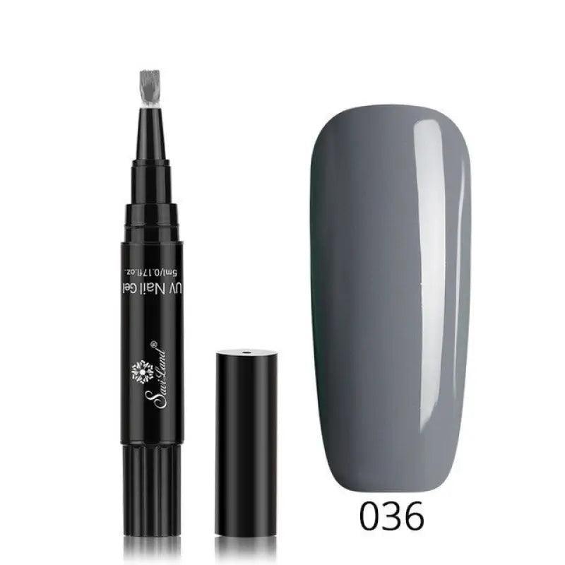 3 In 1 Gel Nail Varnish Pen Glitter One Step Nail Art Gel Polish Hybrid - Trendy Mix