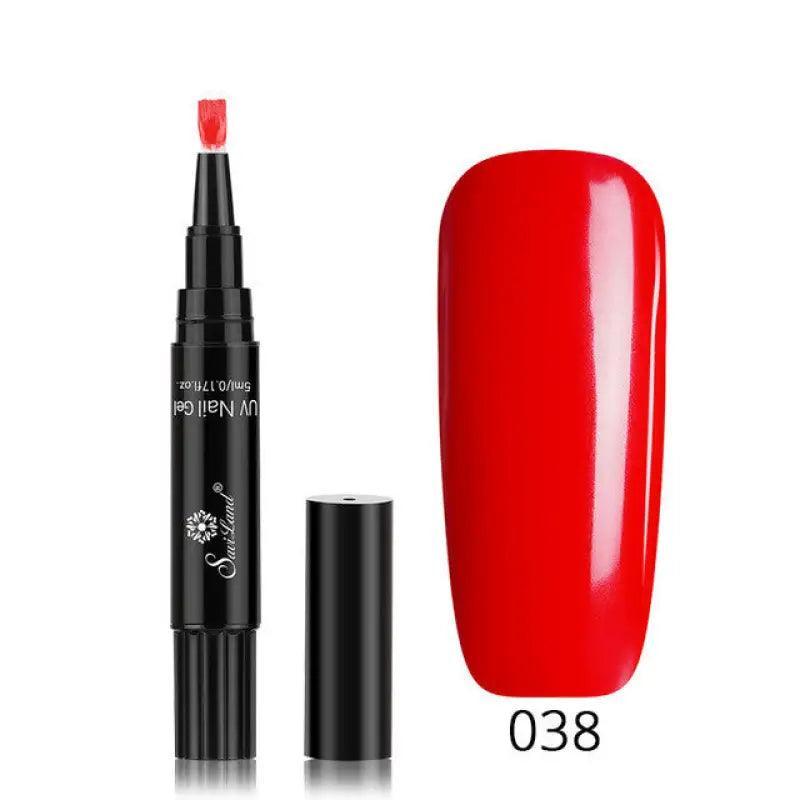3 In 1 Gel Nail Varnish Pen Glitter One Step Nail Art Gel Polish Hybrid - Trendy Mix