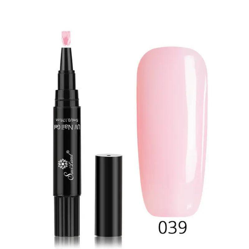 3 In 1 Gel Nail Varnish Pen Glitter One Step Nail Art Gel Polish Hybrid - Trendy Mix
