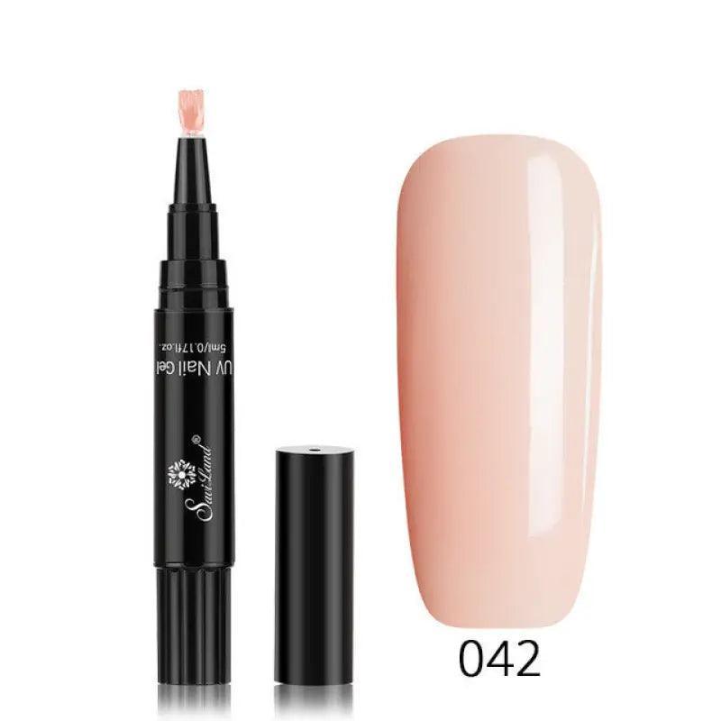 3 In 1 Gel Nail Varnish Pen Glitter One Step Nail Art Gel Polish Hybrid - Trendy Mix