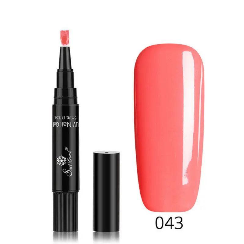3 In 1 Gel Nail Varnish Pen Glitter One Step Nail Art Gel Polish Hybrid - Trendy Mix