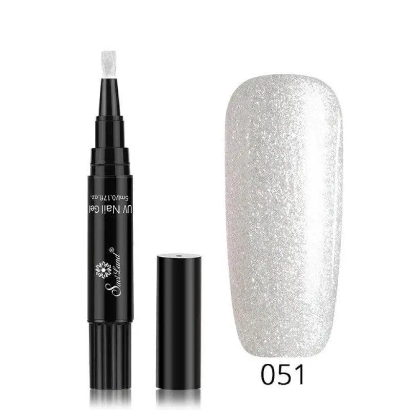 3 In 1 Gel Nail Varnish Pen Glitter One Step Nail Art Gel Polish Hybrid - Trendy Mix