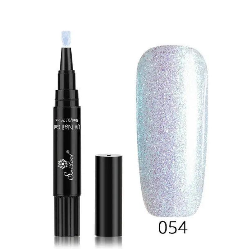 3 In 1 Gel Nail Varnish Pen Glitter One Step Nail Art Gel Polish Hybrid - Trendy Mix