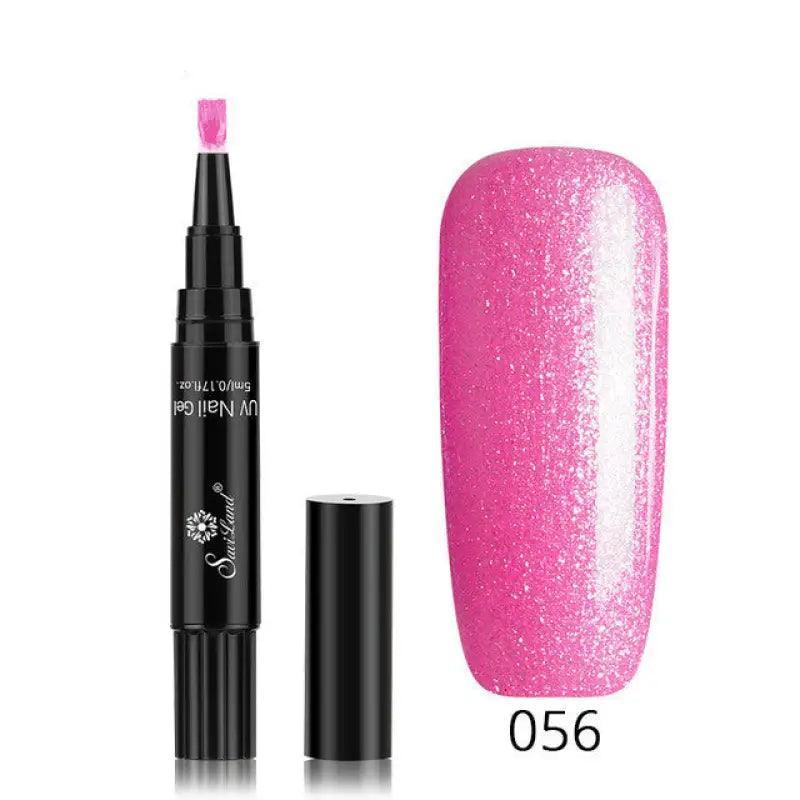 3 In 1 Gel Nail Varnish Pen Glitter One Step Nail Art Gel Polish Hybrid - Trendy Mix