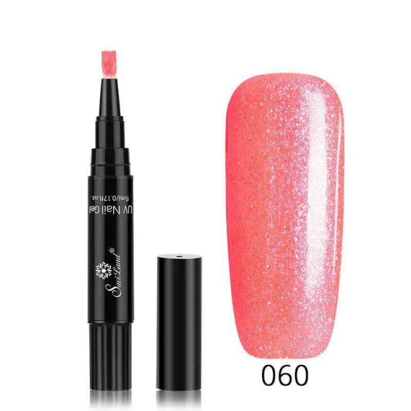 3 In 1 Gel Nail Varnish Pen Glitter One Step Nail Art Gel Polish Hybrid - Trendy Mix