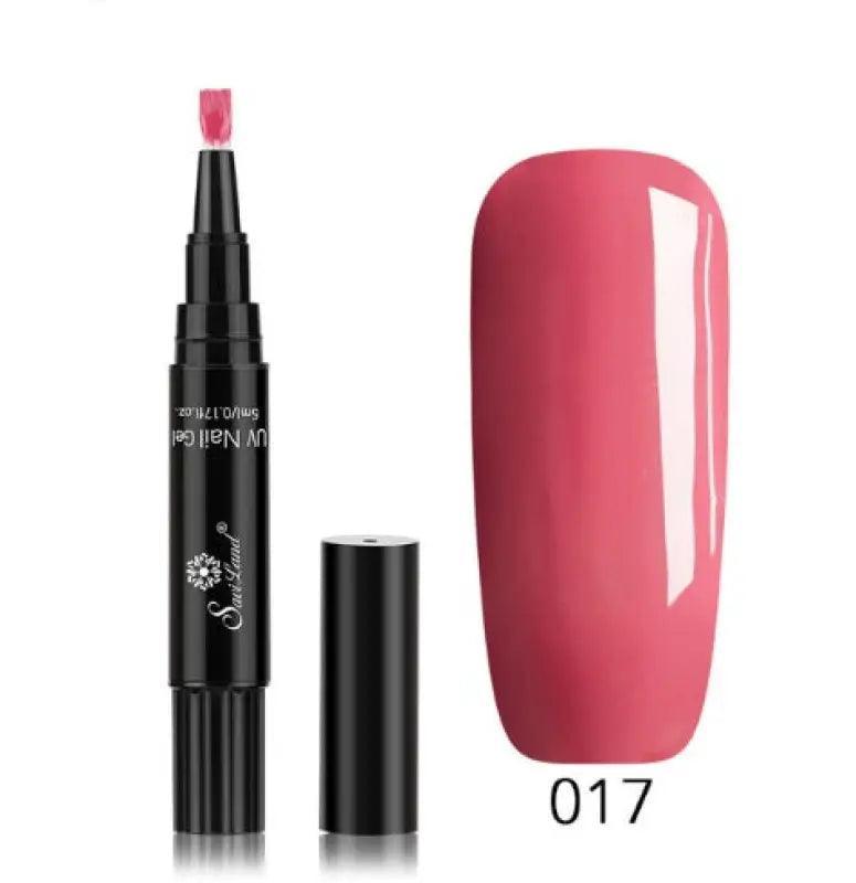 3 In 1 Gel Nail Varnish Pen Glitter One Step Nail Art Gel Polish Hybrid - Trendy Mix