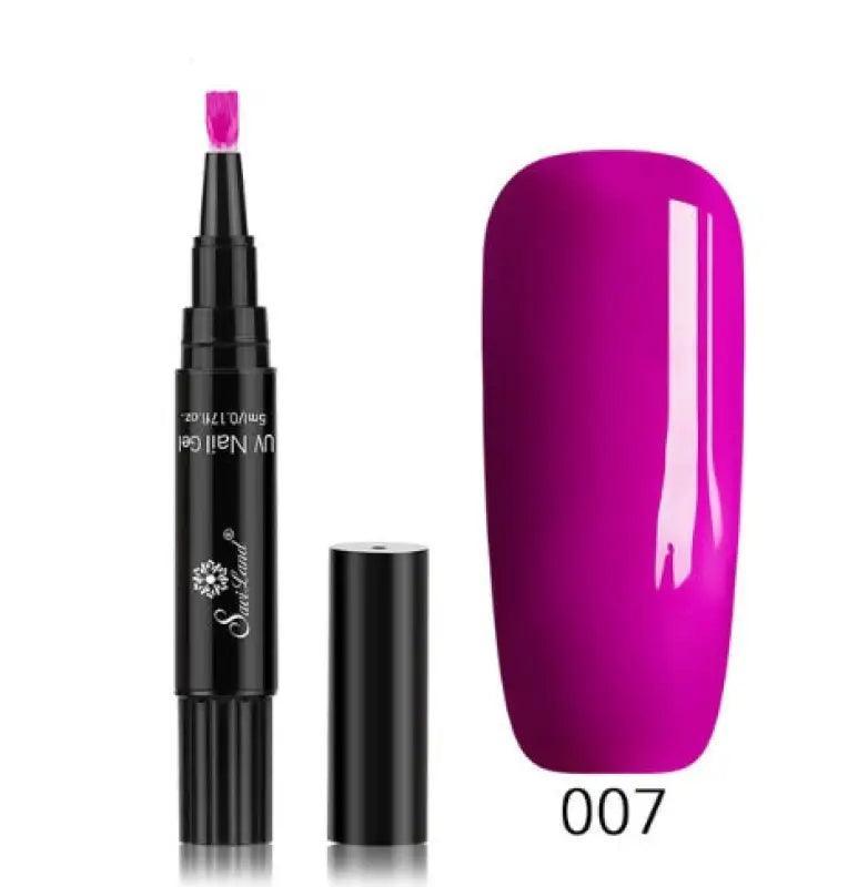 3 In 1 Gel Nail Varnish Pen Glitter One Step Nail Art Gel Polish Hybrid - Trendy Mix