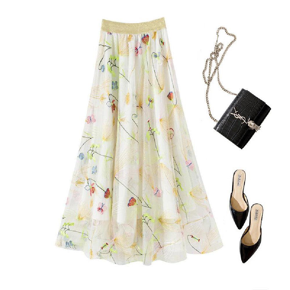 Women's Fashion Gauze Butterfly Skirt - Trendy Mix