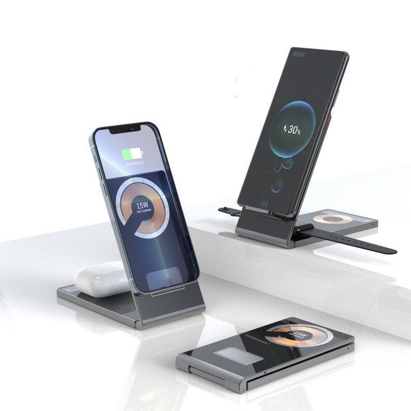 Multifunctional 6-in-1 Wireless Charging Station with Folding Design - Trendy Mix