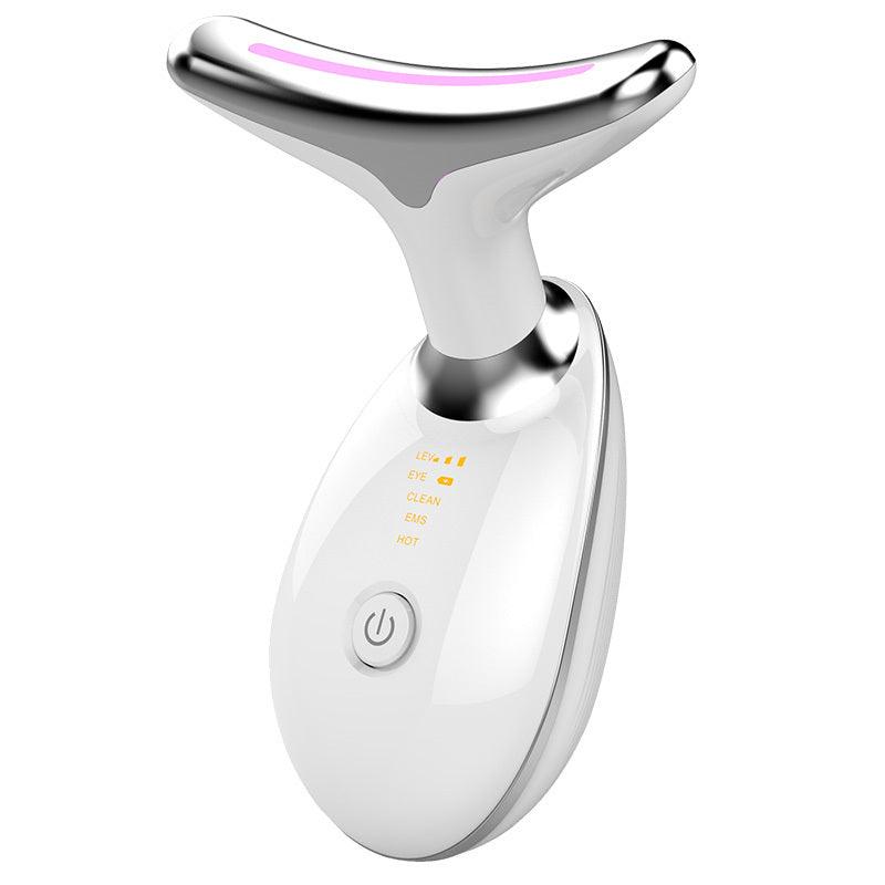 Electric EMS Neck Firming Massager with Microcurrent & LED Photon Therapy for Wrinkle Reduction - Trendy Mix