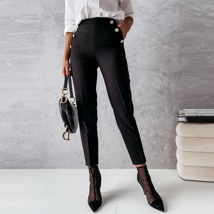 Women Tailored Trousers Casual Fashion Foot Pants - Trendy Mix