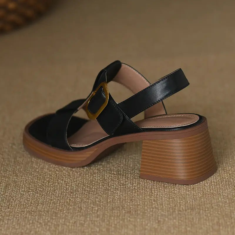 British Style Retro One-way Sandals