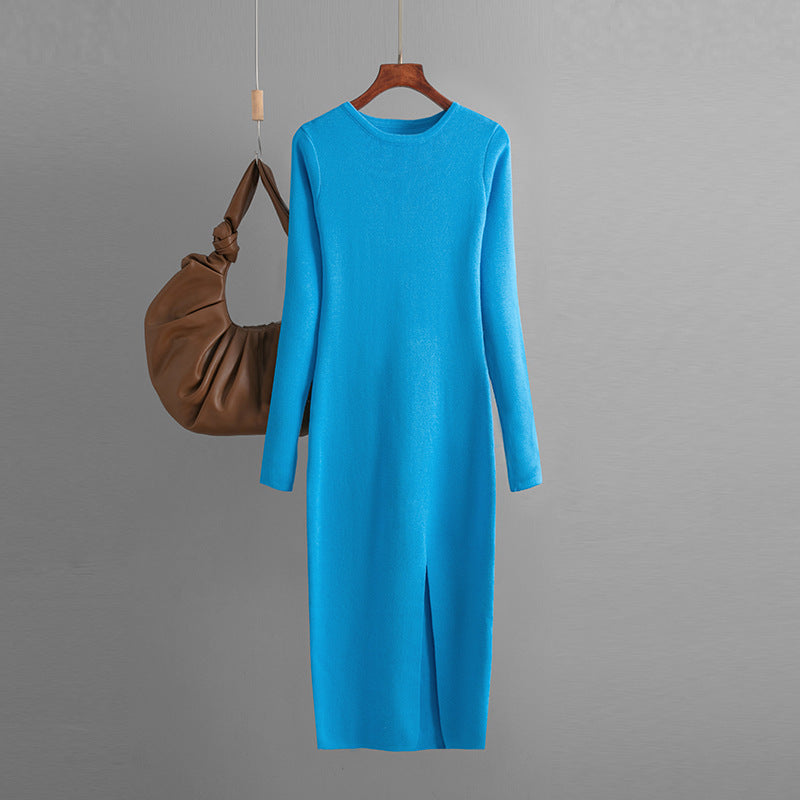 Slim Fit Inner Wear Long Sleeve Skinny Knit Dress