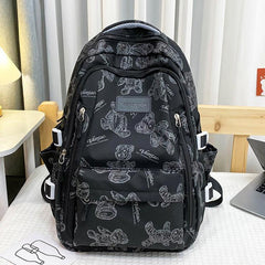 Bear Hug: Adorable Pattern Backpack Bag - Trendy Mix