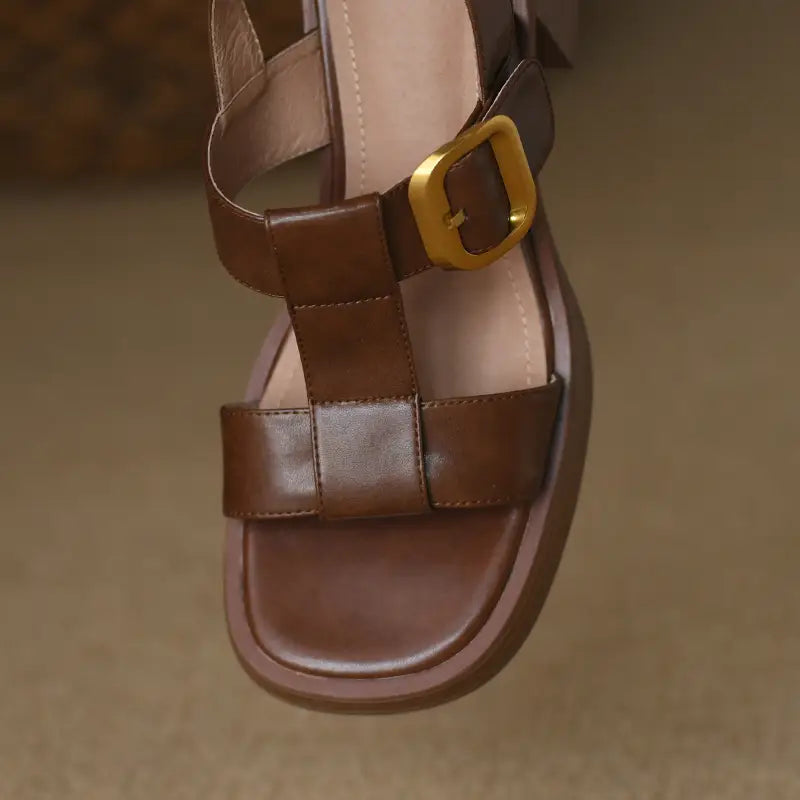 British Style Retro One-way Sandals