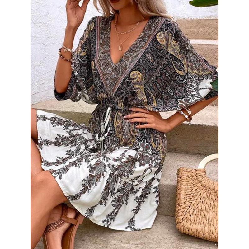 Women's Holiday Ethnic Style Dress - Trendy Mix