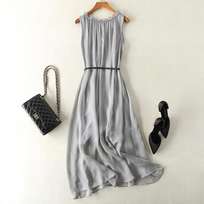 Elegance Sleeveless Holiday Slim Looking Vest Dress - Trendy Mix