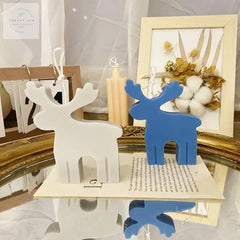 3D Rustic Deer Silicone Candle Mold for Festive Holiday Decor - Trendy Mix